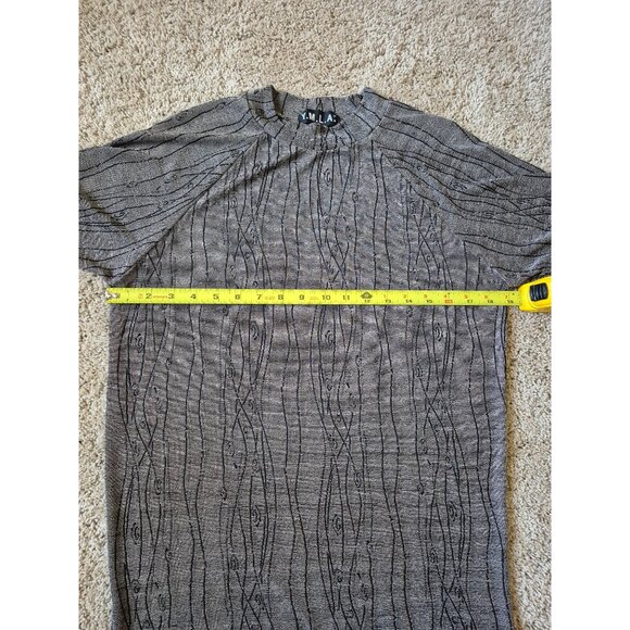 VTG Y.M.L.A Women's Artsy Size S Crew Neck Short Sleeve Shirt Futuristic - Picture 3 of 5